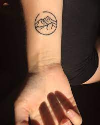 Image Result For Minimalist Mountain Tattoo Circle Tattoos Tattoos Mountain Tattoo