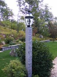 Woodbury Gray Lamp Post Lamppost Outdoorlighting Landscapelighting Granite Lamp Post Post Lights Outdoor