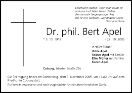 Check spelling or type a new query. Bert Apel Traueranzeige Trauer Infranken De