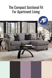 The Compact Sectional Fit For Apartment Living American Freight Blog In 2020 Sectional Apartment Living Apartment