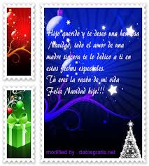 Tarjetas Con Palabras Bonitas De Navidad Para Mi Hijo Mensajes Y Pensamientos Gratis Feliz Navidad Hijo Frases De Feliz Navidad Saludos De Navidad