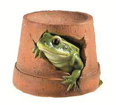 Frogs belong in your garden, and if you don't have any, here are some friendly ones who would like to visit! Frog In Terracotta Pot Garden Ornament Resin Figure Frog Statue 13 19 Frog In Terracotta Pot Garden Ornament Frog Statues Frog Ornaments Frog Figurines