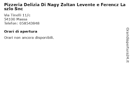 He is known for his work on tetemre hívás (2014), a feladat (1975) and danielin junamatka (1983). á… Orari Di Apertura Pizzeria Delizia Di Nagy Zoltan Levente E Ferencz Laszlo Snc Via Tinelli