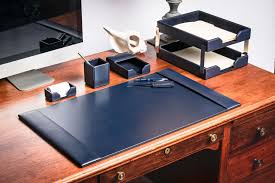 Pin On Burgundy And Navy Blue Bonded Leather Desk Sets