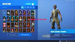 Ultra Rare Fortnite Account For Sale Renegade Raider Aerial Assault Trooper Fortnite Fortnitebattleroyale Live Xbox One Renegade Battlefield 1 Xbox One