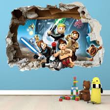 Lego Star Wars Smashed Wall Sticker 2 3d Bedroom Boys Girls Wall Art Decal In Home Furniture Diy Children Lego Wall Art Star Wars Bedroom Decal Wall Art