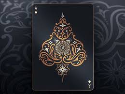 Black And Gold Card Deck Ace Of Spades Playing Cards Design Ace Card Card Tattoo