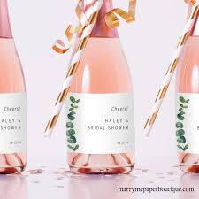 2.) select the corresponding downloadable file for your label sheets. Mini Champagne Bottle Label Template Elegant Eucalyptus Bridal Shower Champagne Label Printable Editable Templett Instant Download