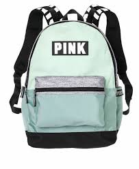 Victorias Secret Pink Logo Marled Large Campus Backpack Bookbag Carry On Choose Mint Backpack Leather School Bag Victoria Secret Backpack