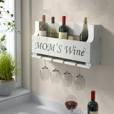 Pallet furniture, wine rack, glass hinges, desired colors, handmade, upcycling, solid wood. Winston Porter Truluck Mom S Wine 6 Bottle Wall Mounted Wine Bottle And Glass Rack Reviews Wayfair