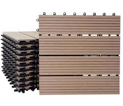 1qm Wpc Holz Fliesen Sarthe Bodenfliesen Balkon Terrasse Teak Linear Ebay Wpc Holz Bodenfliesen Teak