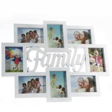 Tavoli da pranzo vicino al muro con cornice decorativa. Cornice Portafoto Da Parete Con 8 Porta Foto 10x15 E Scritta Bakaji