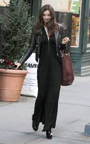 Balenciaga Quilted Leather Moto Jacket Miranda Kerr Street Style Miranda Kerr Style Fashion