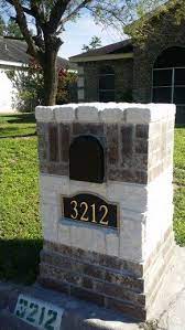 I thought nothing of it, except that i thought it was supposed to be vacant and this one was not. Brick And Stone Mailbox With Address Plaque That Matches The House Mailbox Design Brick Mailbox Stone Mailbox
