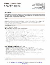 Armed Security Guard Resume Samples Qwikresume