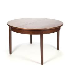 vintage ronde uitschuifbare eettafel in donker teakhout vintage eettafels eettafel koffietafel