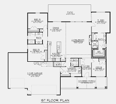 In a spacious design that would be perfect for roommates, this three bedroom house includes private baths for each room and a separate guest. House Plan 51826 Ranch Style With 2650 Sq Ft Family Home Plans