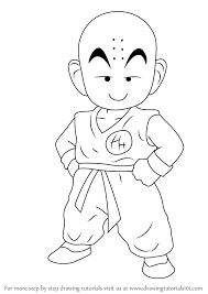 Use c shaped lines to enclose the ears on each side. How To Draw Kuririn From Dragon Ball Z Drawingtutorials101 Com Dragon Ball Art Dragon Sketch Drawing Dragons Sketches
