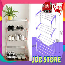 Pastinya rumah anda akan semakin berseri dengan diy rak kasut yang anda sediakan ini. Buy Ready Stock Diy Rak Kasut Murah 4 Lapis Stainless Steel Four Layer Shoes Rack High Quality Simpanan Kasut Susun Kemas Seetracker Malaysia