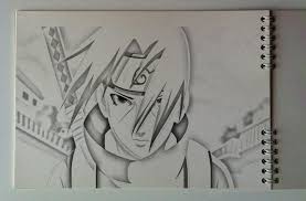 Lastly, draw in the ninja star like wheel and you can erase whatever mistakes you might have made. Drawing Itachi Uchiha From Naruto Shippuden Steemkr