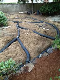 French Drain Install Backyard Drainage Landscape Drainage Backyard Landscaping