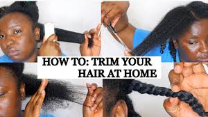 Tips & popular methods for trimming natural hair trimming is definitely beneficial because it removes split ends and cuts off knots that can't be unraveled. How To Trim Natural Hair Split Ends I Did A Video On This And I Think A Lot Of You Will Find It Helpful I Will Leave The Link In The