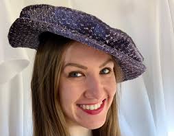 Winter Wonderland Silver Sparkles Renaissance Tudor Flat Cap