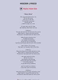 Hozier Is Cherry Wine Cherry Wine Lyrics Hozier