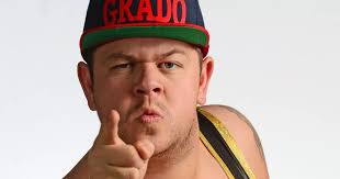 Grado: I ran straight from the wrestling ring and drove in my leotard so I  didn't miss my maw's 60th birthday