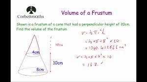 Systematic studies with engineering applications for beginners. Volume Of A Frustum Corbettmaths Youtube