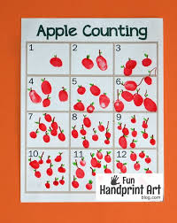 Just download these as a pdf file and print as many as you'd like. Free Printable Fingerprint Apple Counting Activity For Fall