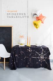 Diy Spider Web Tablecloth The House That Lars Built Diy Halloween Decorations Halloween Tablecloth Halloween Party Decor