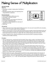 Making Sense Of Multiplication Lessonplan Math Free Lesson Plans Lesson Plans Teacher Resources