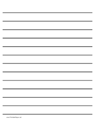 Lined paper, ruled paper or writing paper (whatever you call it) is a type of paper that features horizontal lines printed on it. Lined Paper