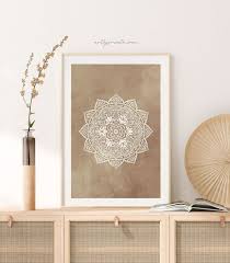 Maybe you would like to learn more about one of these? Beige Mandala Wall Art Boho Bedroom Living Room Wall Decor Etsy In 2021 Mandala Wall Art Boho Wall Art Girls Room Wall Art