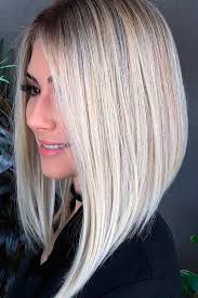 55 Flirty Blonde Hair Colors To Try In 2020 Angled Bob Hairstyles Long Bob Hairstyles Lob Hairstyle