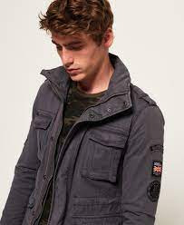 Mens - Hero Rookie Military Jacket in Carbon Grey Patch | Superdry