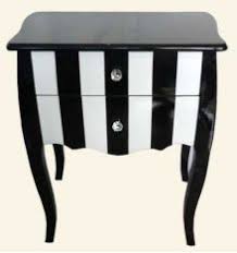Black And White Striped End Table Black White Striped Bedside Cabinet White Bedside Table Black And White Furniture Striped Furniture