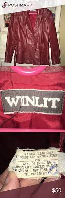 Vintage Leather Belted Jacket Brick Red Size 11 Belted Jacket Vintage Leather Belts Clothes Design