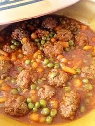 Tajine Petits Pois Carottes Et Boulettes De Viande Hachee Recette Petit Pois Carotte Recette Avec Viande Hachee Recette Tajine
