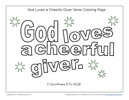 It is authored by paul the apostle and timothy (2 corinthians 1:1). God Loves A Cheerful Giver Coloring Page Bible Activities