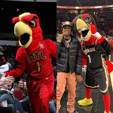 Mascot atlanta combat work big tall mens waist 46 trousers extra long leg white. Atlanta Hawks On Twitter Harrythehawk Huncho Harry Transformationtuesday X Truetoatlanta