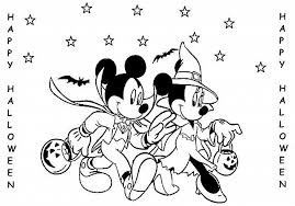 Felice Halloween Con Topolino E Minnie Disegno Pagine Da Colorare Disney Quadri Halloween Libri Da Colorare