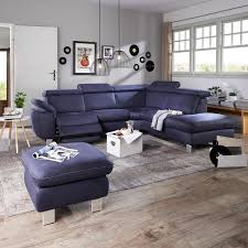 Wohnlandschaft In Textil Dunkelblau In 2019 Wohnzimmer