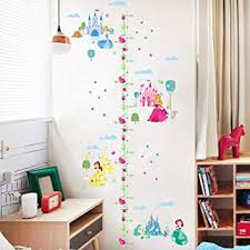 Princess Children Bedroom Height Growth Chart Measure