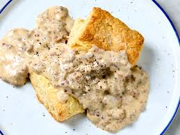 Image result for sausage gravy biscuits