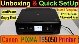 Download drivers, software, firmware and manuals for your canon product and get access to online technical support resources and troubleshooting. Canon Pixma Ts5050 Setup Quick Unboxing Scan Alignment Page Install Ink Copy Test Review Youtube