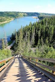 A vehicle crashed into the north saskatchewan river valley tuesday morning after veering off the road east of downtown edmonton. River Valley Staircase Edmonton Alberta Canada Photography Alberta Travel Canada Travel