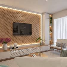 Interior Design On Instagram Quem Tambem Ama Fita De Led Embutida No Painel Da Tv Living Room Design Modern Living Room Designs Living Room Tv Unit