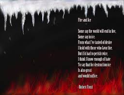 Fire And Ice Robert Frost Best Short Poems Short Poems For Kids Short Easy Poems
